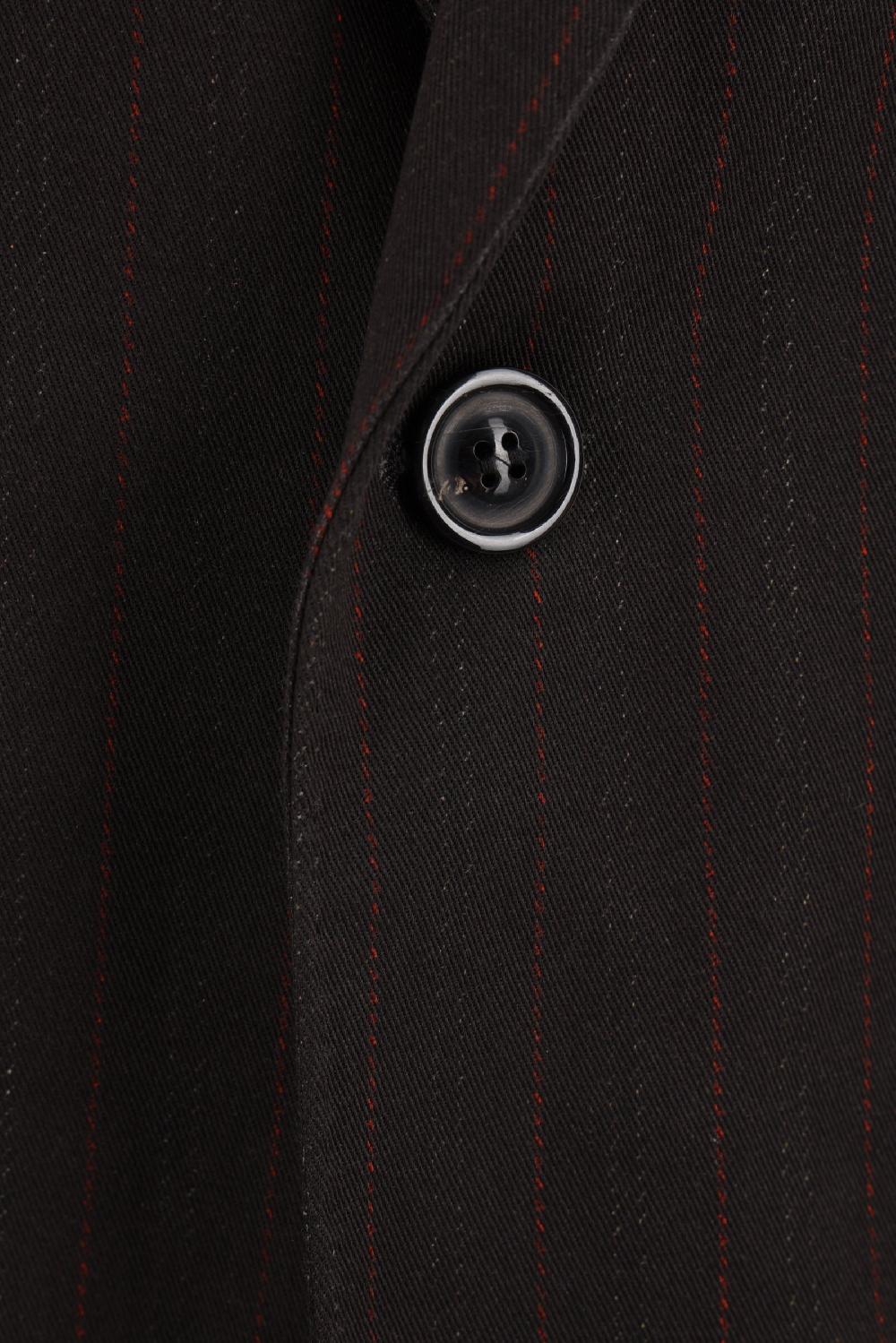 MAISON MARGIELA Giacca Monopetto In Cotone Gessato Trompe L'oeil