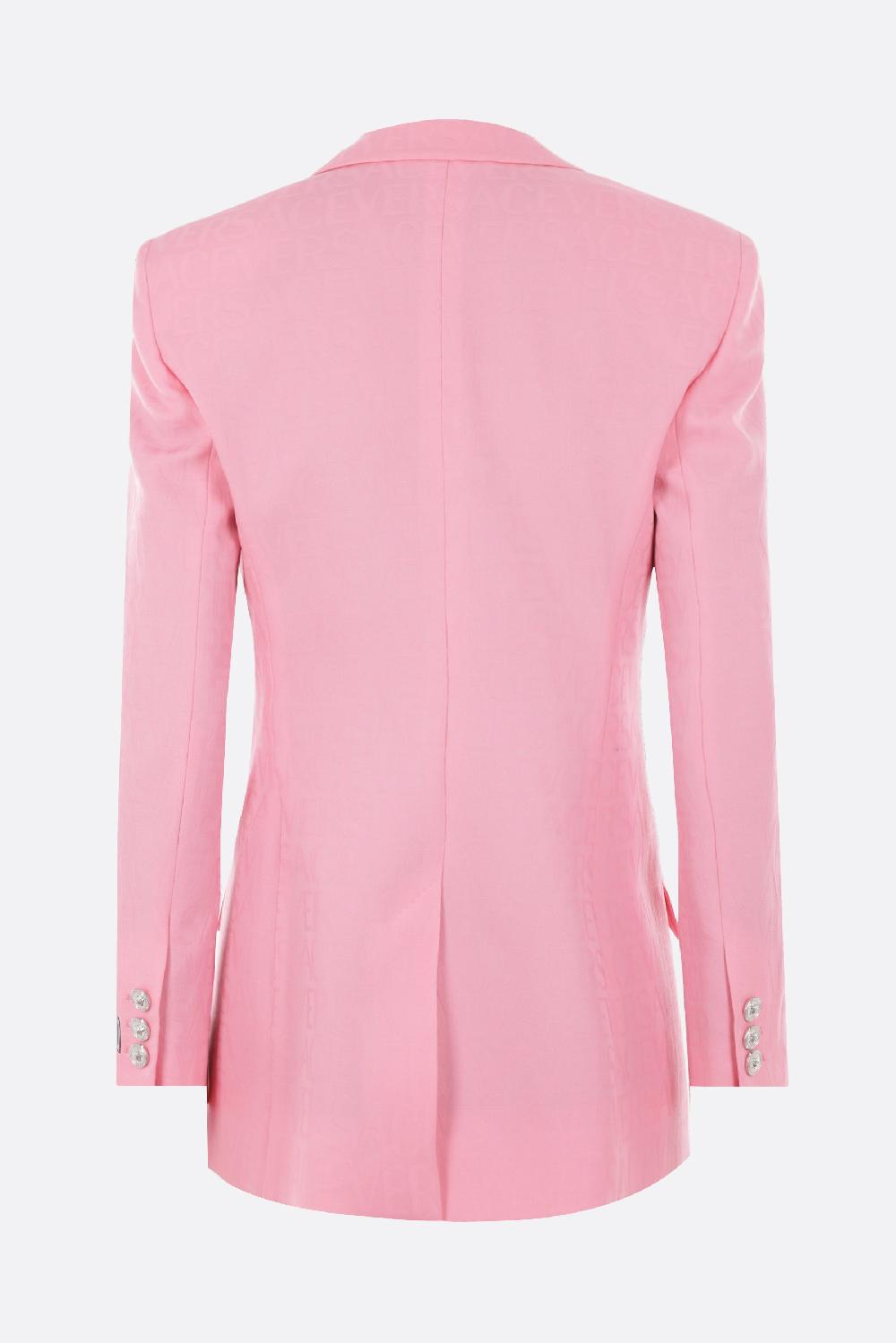 VERSACE Giacca Monopetto In Lana Jacquard Versace Allover