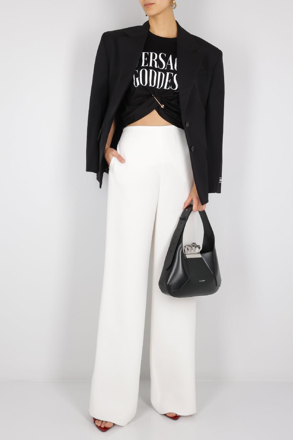 VERSACE Giacca Monopetto Oversize In Gabardine Di Lana