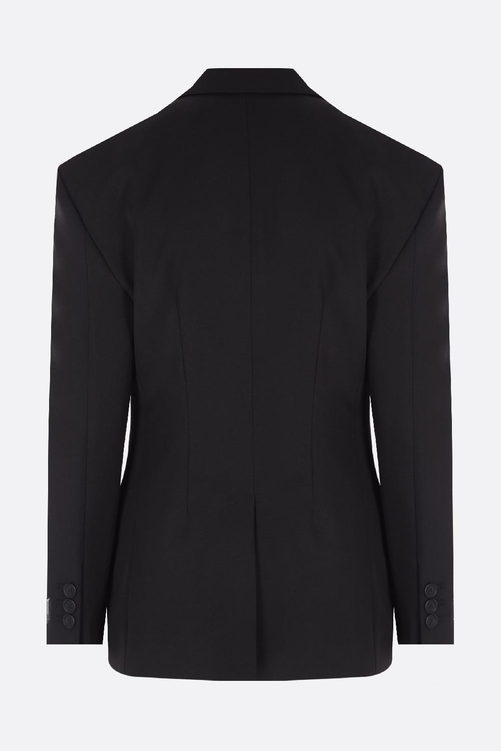 VERSACE Giacca Monopetto Oversize In Gabardine Di Lana