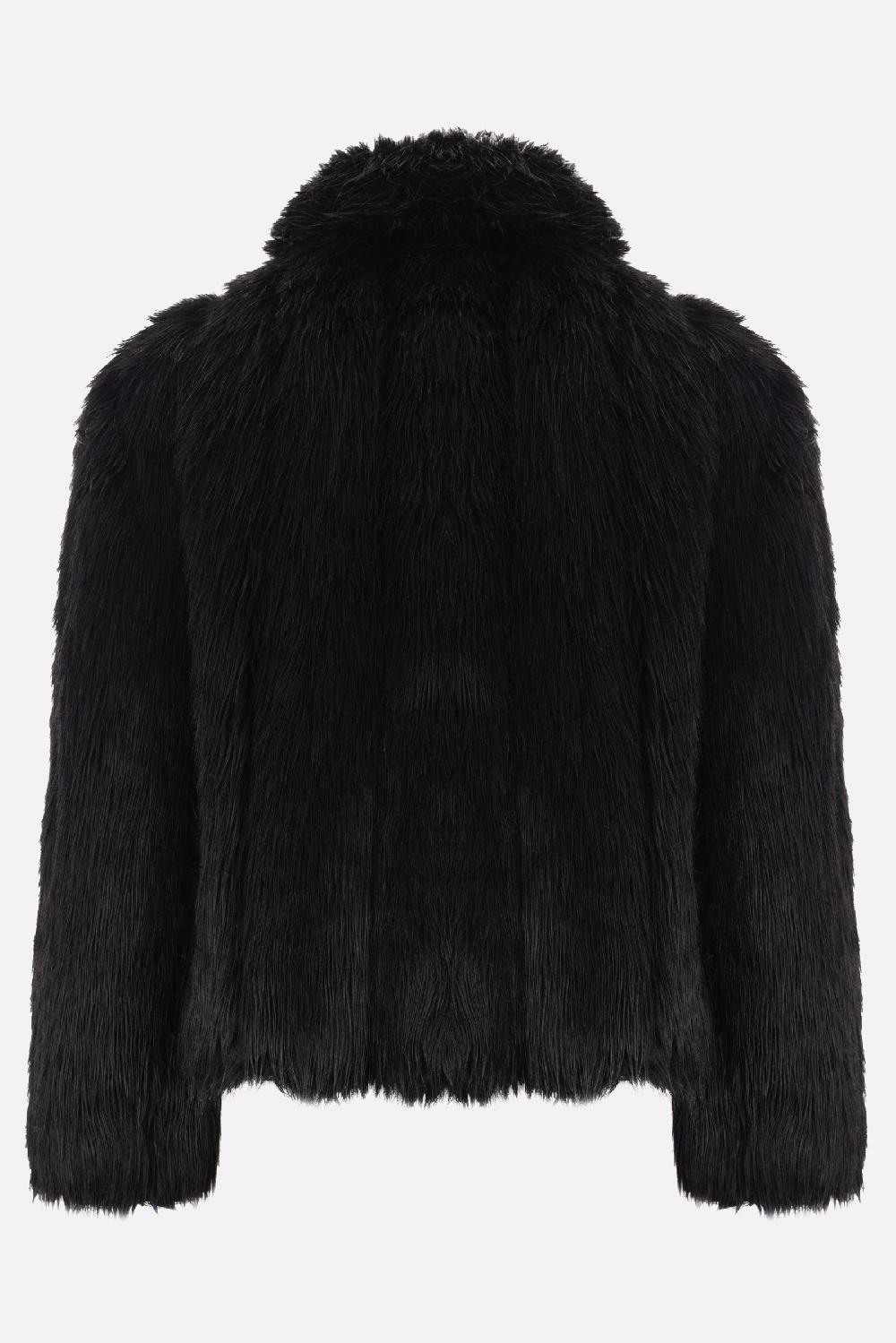 BALENCIAGA Giacca Shrunk In Ecopelliccia Effetto Bagnato