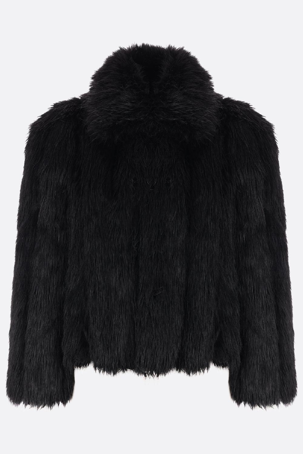 BALENCIAGA giacca Shrunk in ecopelliccia effetto bagnato