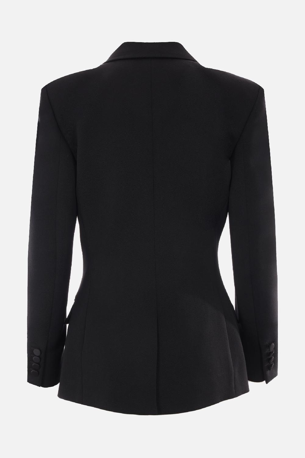 SAINT LAURENT Giacca Smoking Doppiopetto In Grain De Poudre