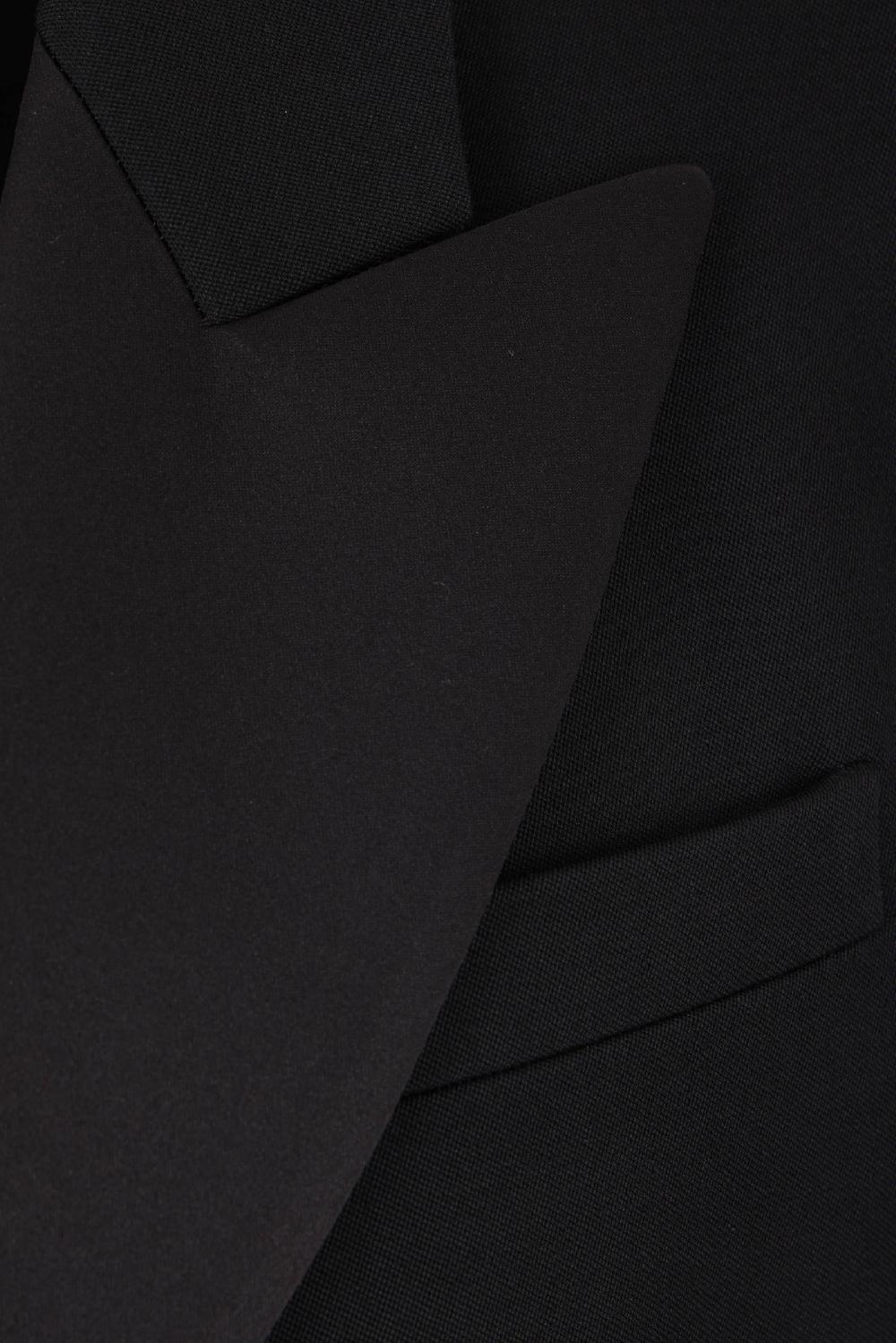 SAINT LAURENT Giacca Smoking Doppiopetto In Grain De Poudre