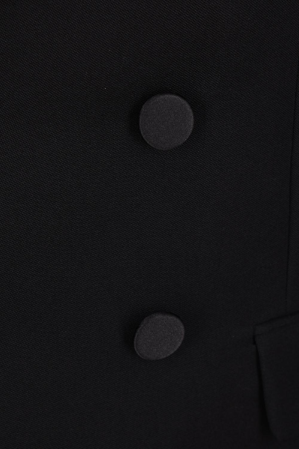 SAINT LAURENT Giacca Smoking Doppiopetto In Grain De Poudre