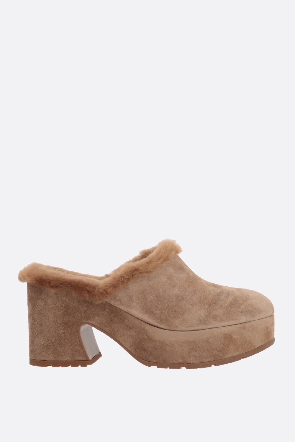 GIANVITO ROSSI mule platform Lyss in suede