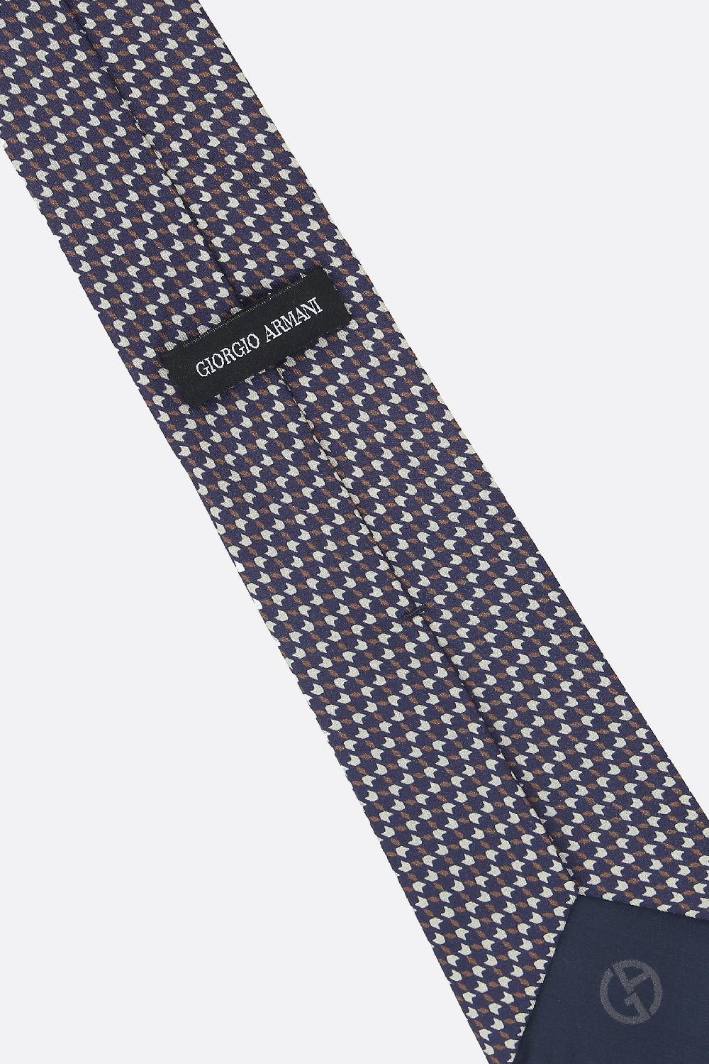 GIORGIO ARMANI Cravatta In Seta Stampa Geometrica