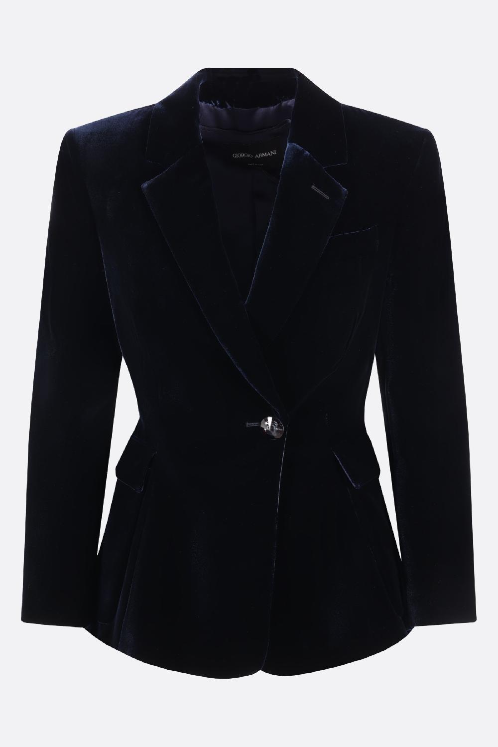 GIORGIO ARMANI giacca monopetto in velluto