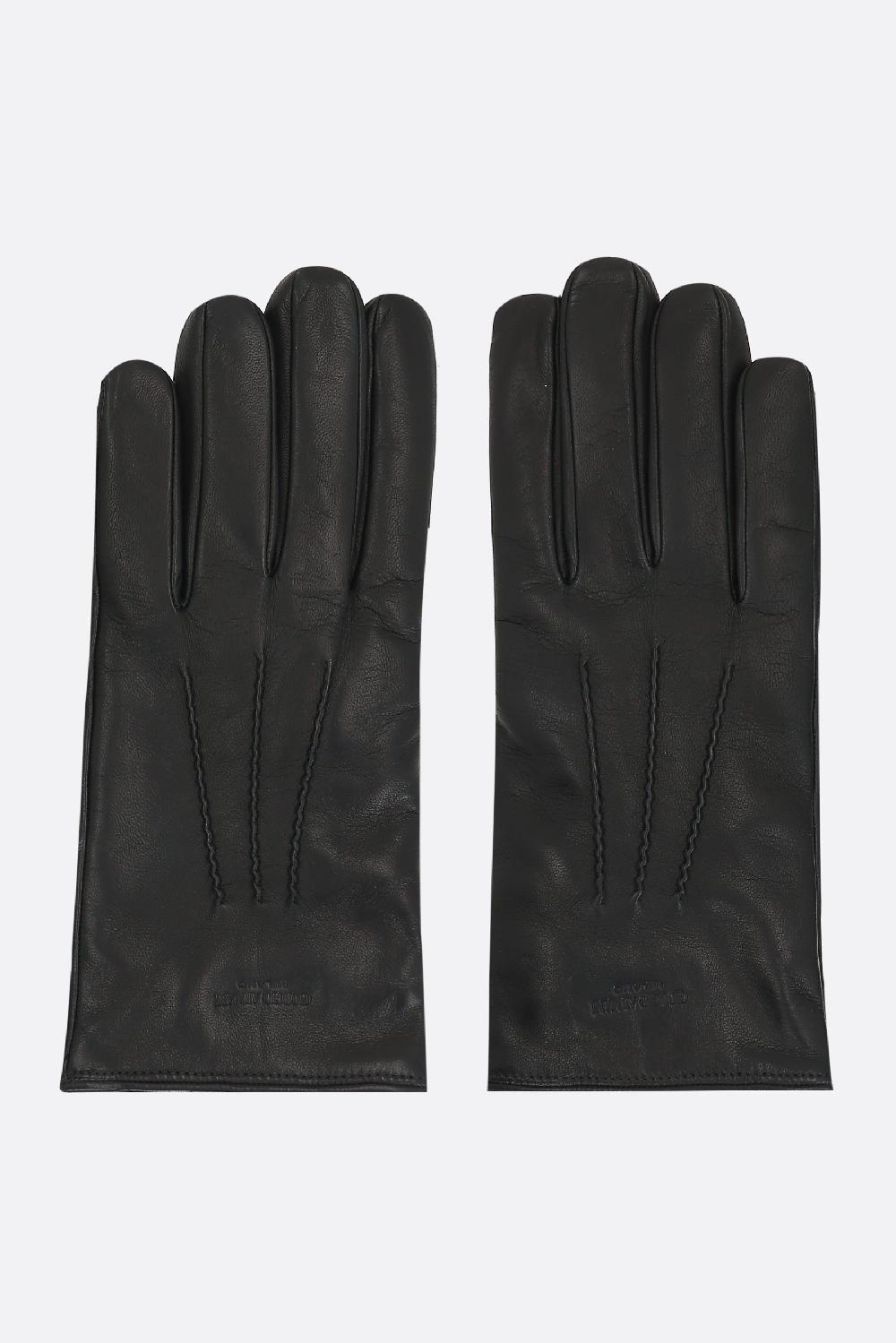 GIORGIO ARMANI guanti in nappa con logo