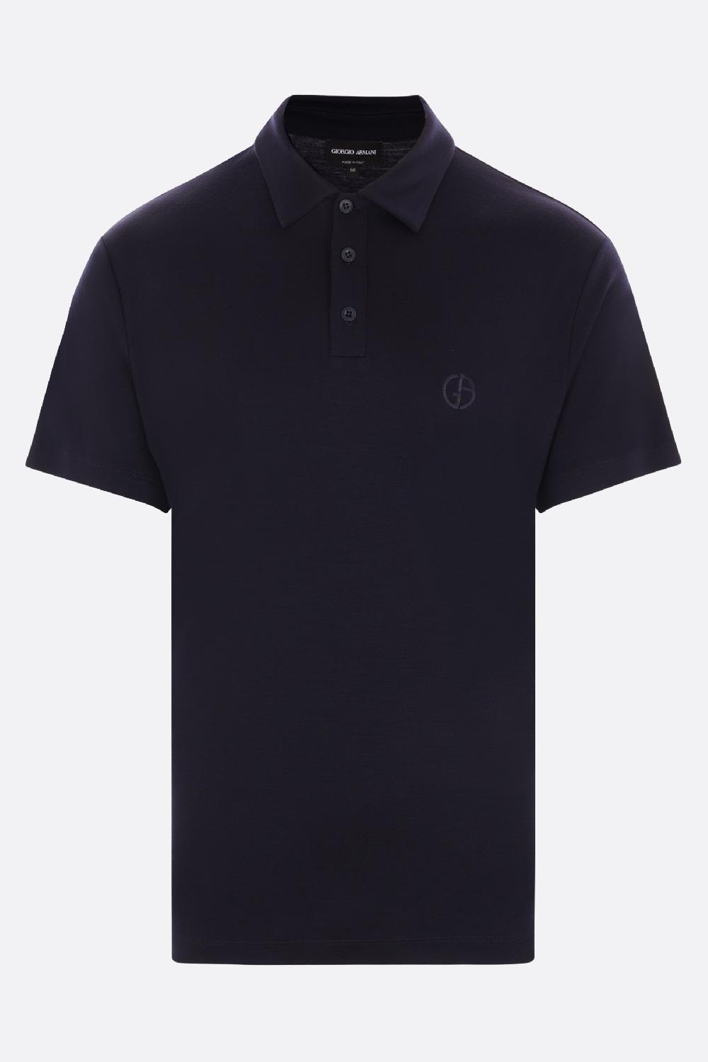 GIORGIO ARMANI polo in lana ricamo GA