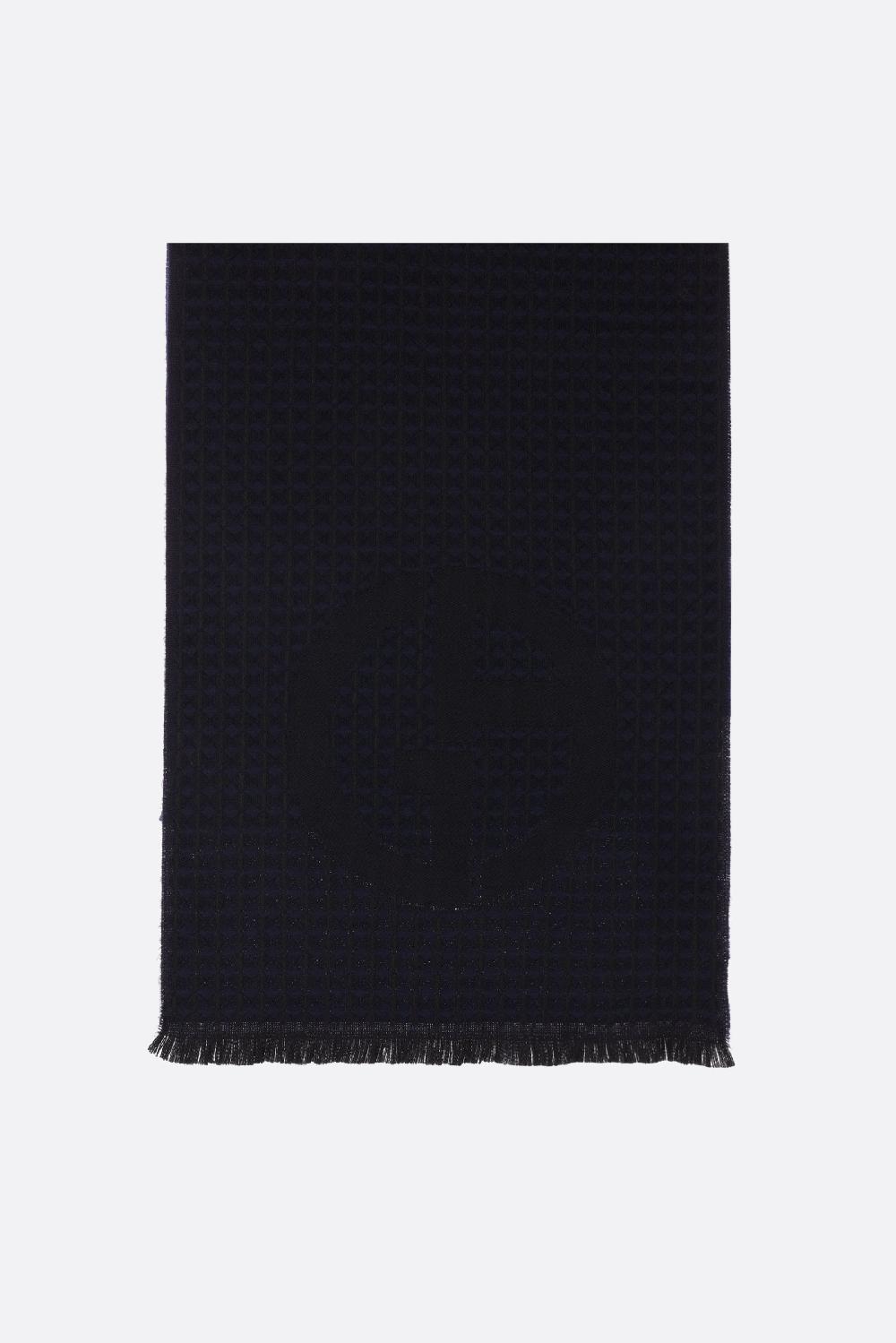 GIORGIO ARMANI Sciarpa In Lana Intarsio GA