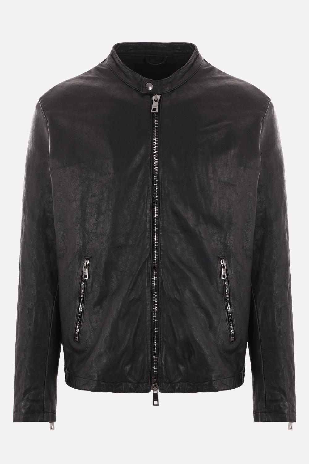 GIORGIO BRATO giacca biker in pelle