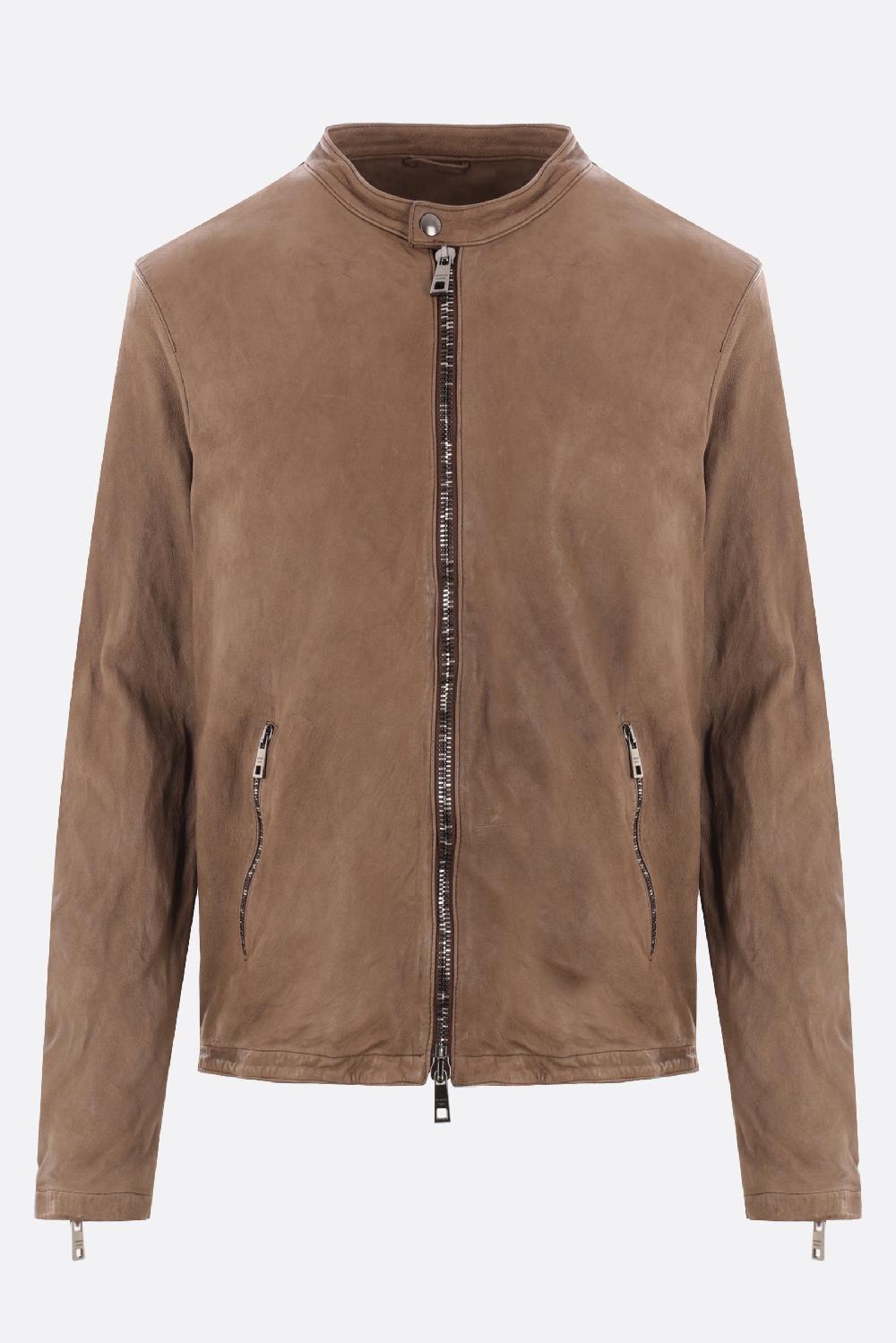 GIORGIO BRATO giacca biker in pelle