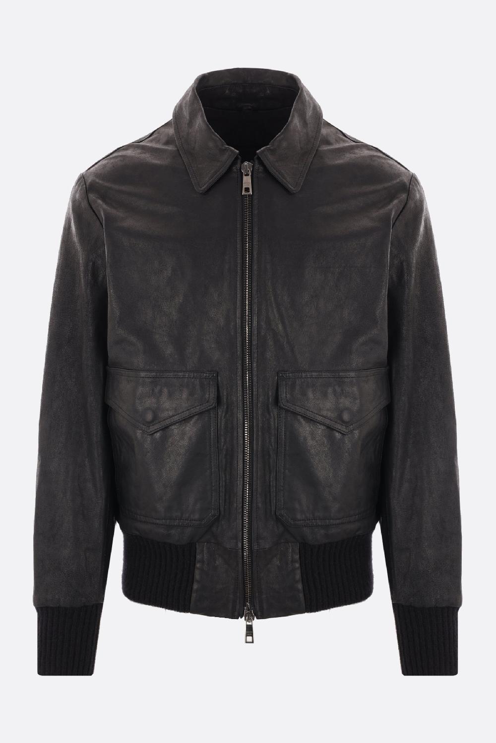 GIORGIO BRATO giubbotto aviatore in pelle