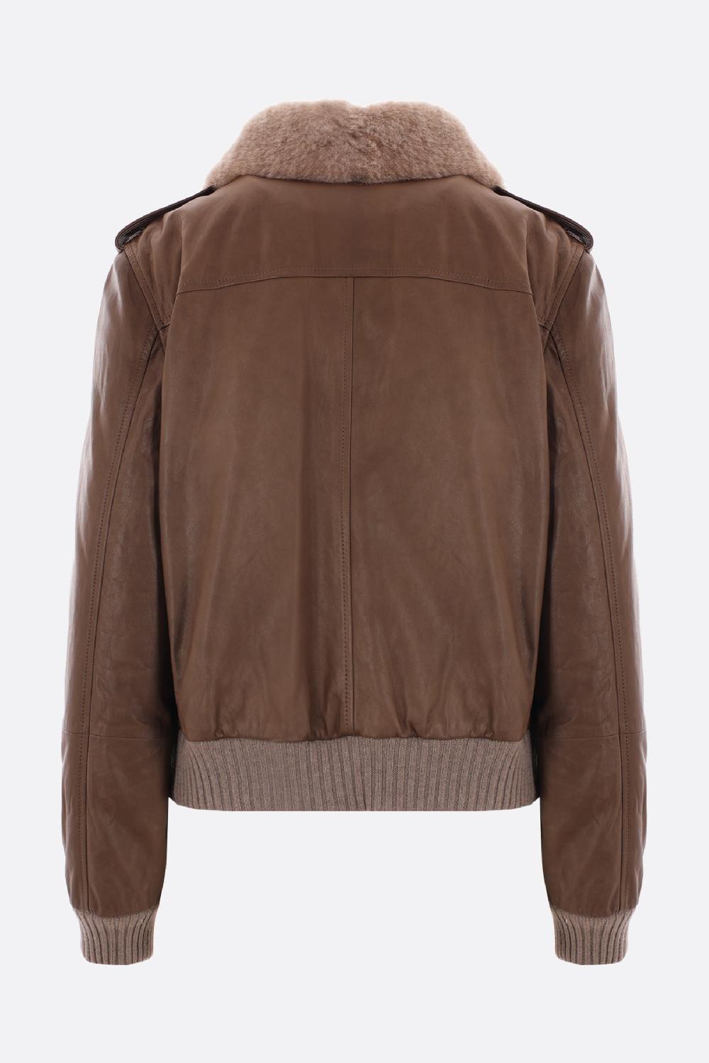 BRUNELLO CUCINELLI Giubbotto Bomber Imbottito In Nappa Country