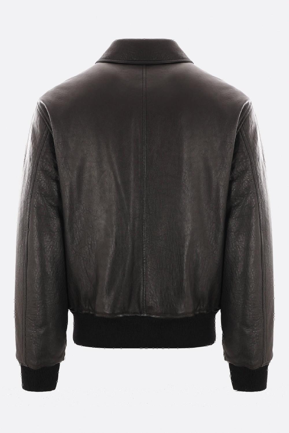 SAINT LAURENT Giubbotto Bomber Imbottito In Nappa Martellata