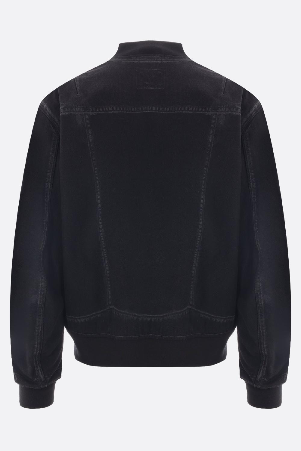 ALEXANDER McQUEEN Giubbotto Bomber In Denim Ghostwash