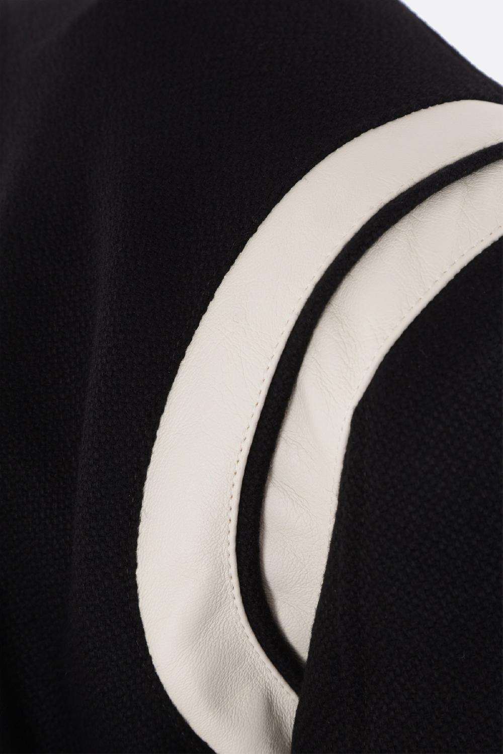 SAINT LAURENT Giubbotto Bomber Teddy In Lana Con Dettagli In Pelle