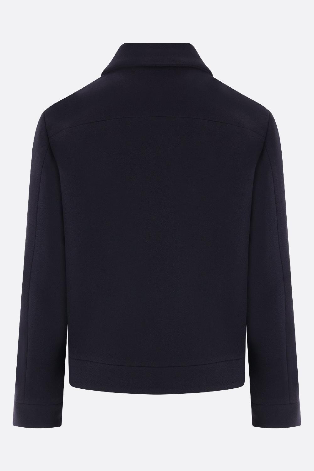 VALENTINO GARAVANI Giubbotto Full-zip In Lana Con V Detail