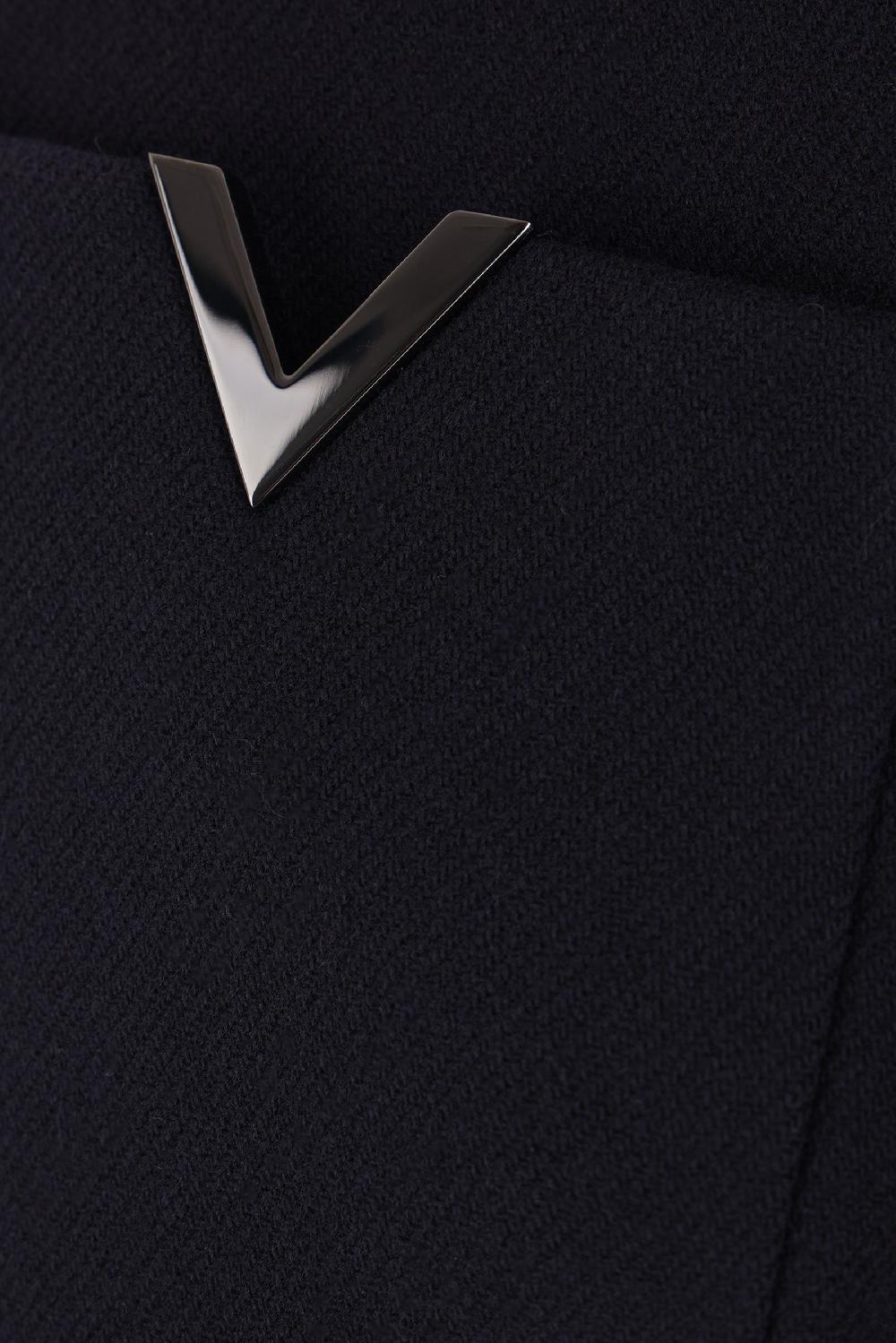 VALENTINO GARAVANI Giubbotto Full-zip In Lana Con V Detail