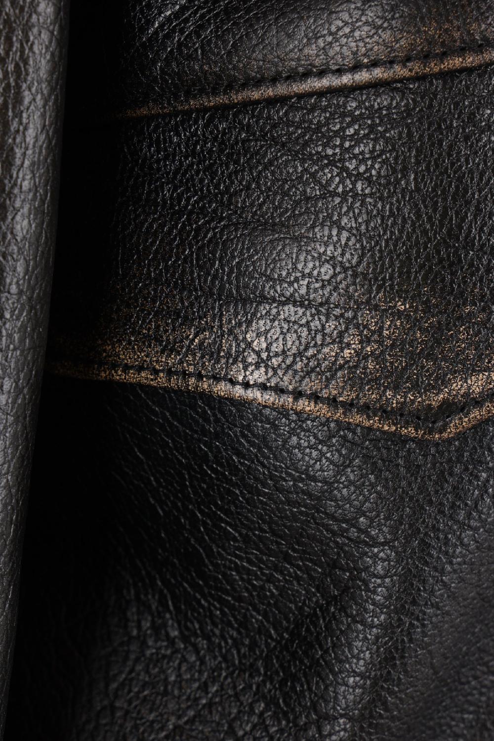 PRADA Giubbotto Full-zip In Pelle Vintage Con Cintura