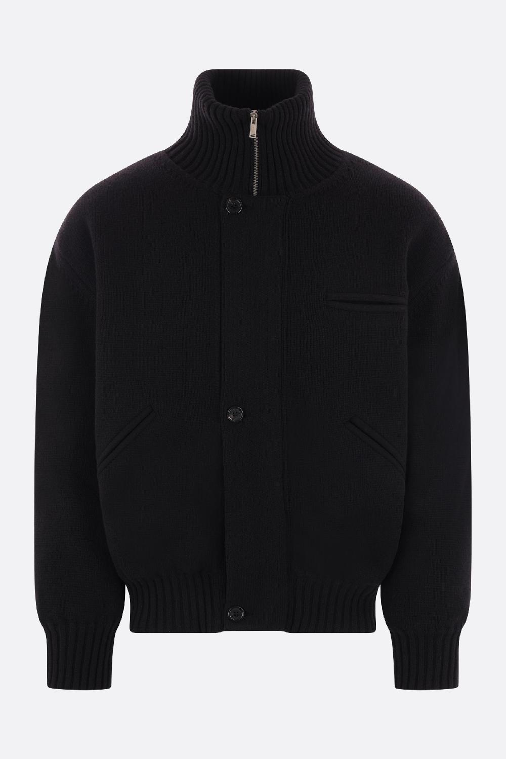 SAINT LAURENT giubbotto imbottito in maglia di lana