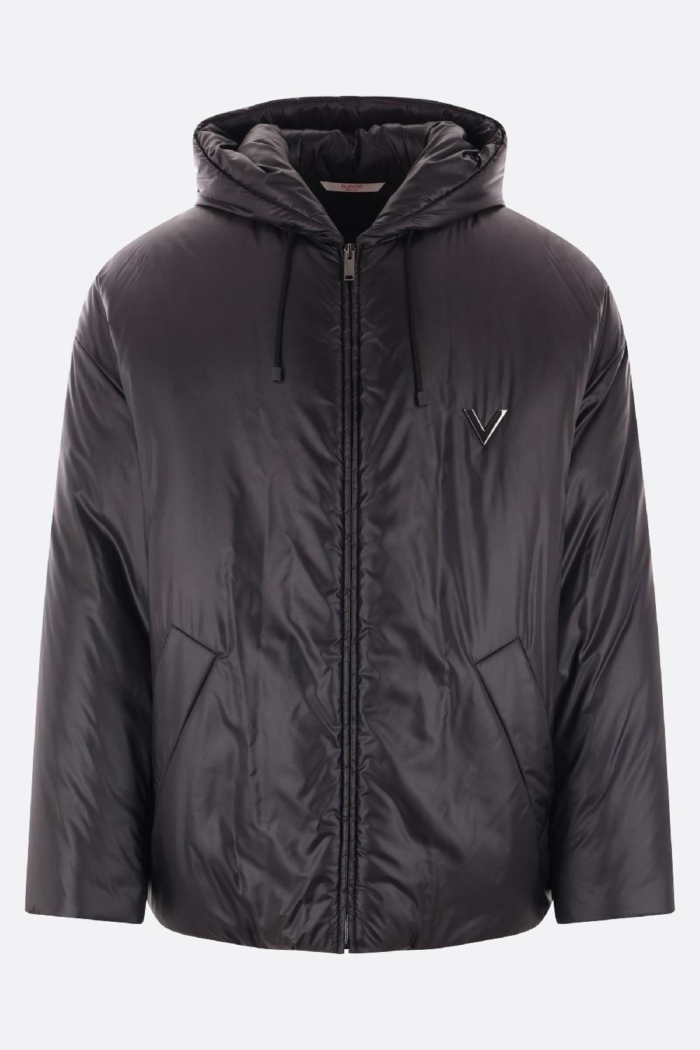 VALENTINO GARAVANI giubbotto imbottito in nylon con V Detail