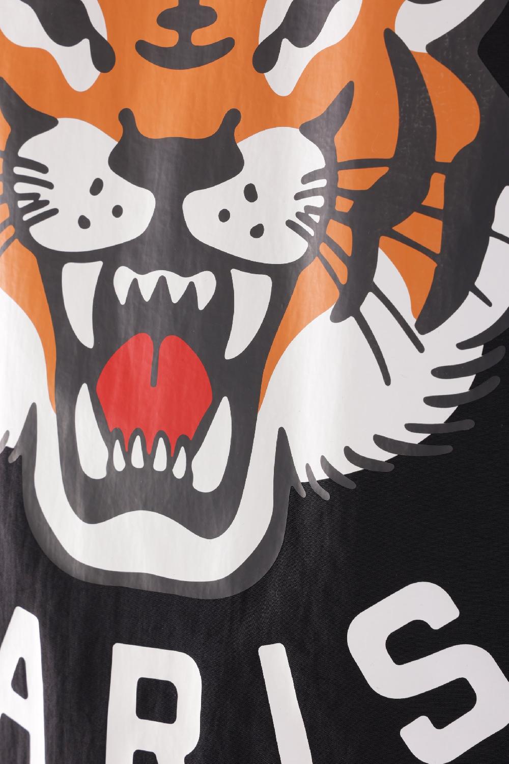 KENZO Giubbotto Imbottito In Nylon Stampa Logo Lucky Tiger