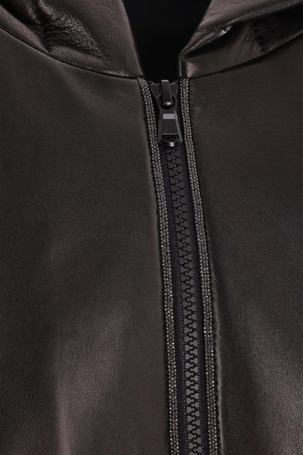 BRUNELLO CUCINELLI Giubbotto In Nappa Con Shiny Trims