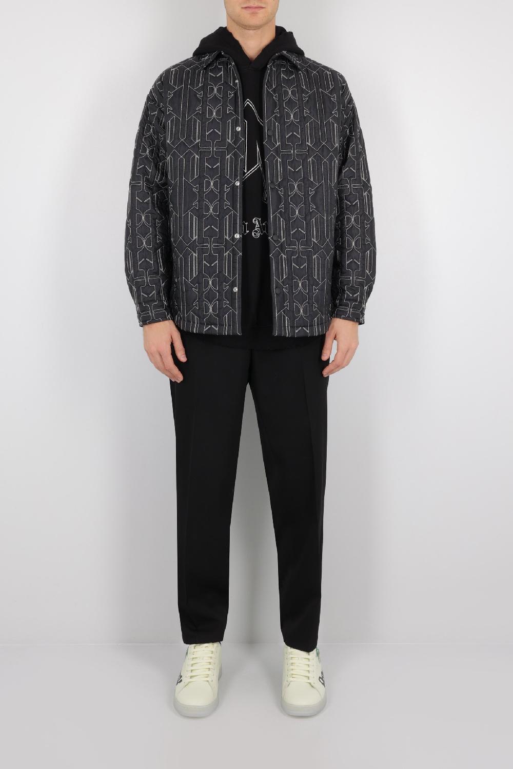 PALM ANGELS Giubbotto In Nylon Trapuntato All Monogram