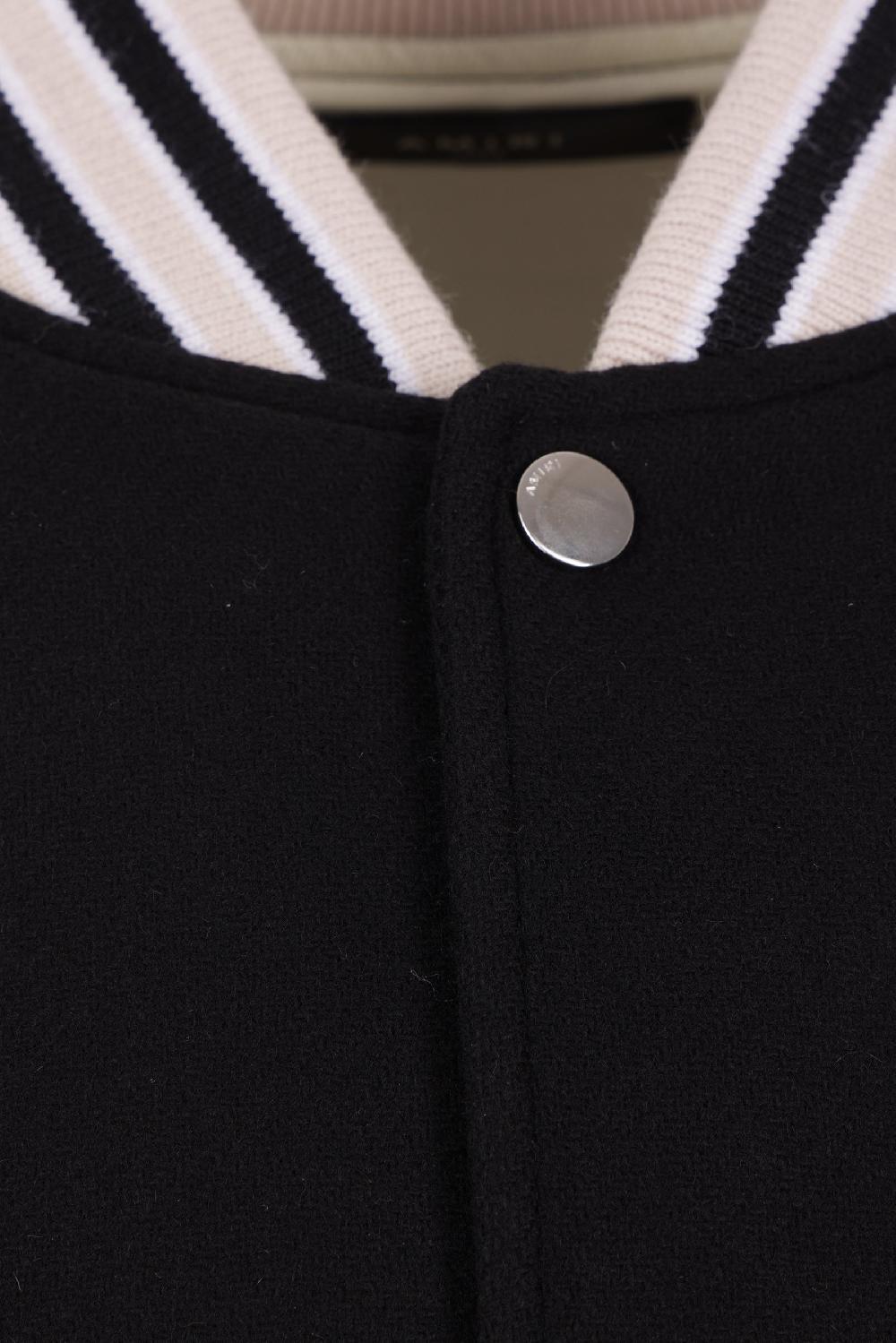 AMIRI Giubbotto Varsity Stars In Misto Lana E Pelle