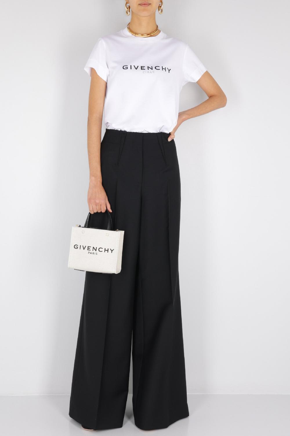 GIVENCHY Pantalone A Gamba Larga In Lana E Mohair