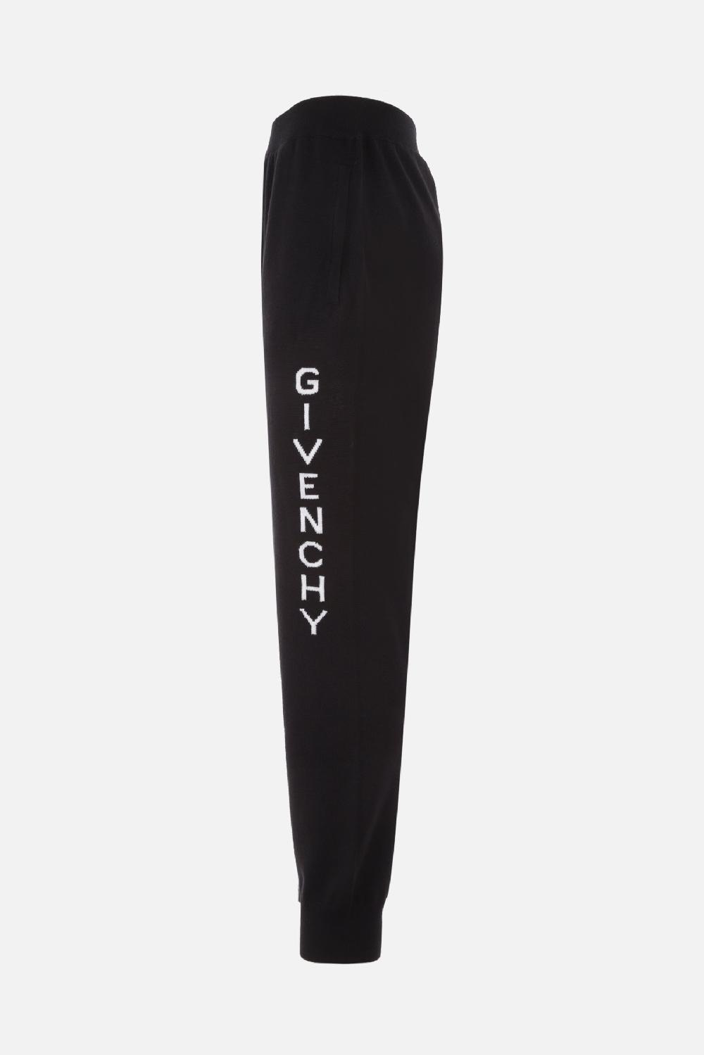 GIVENCHY Pantalone Jogging In Maglia Intarsio Logo