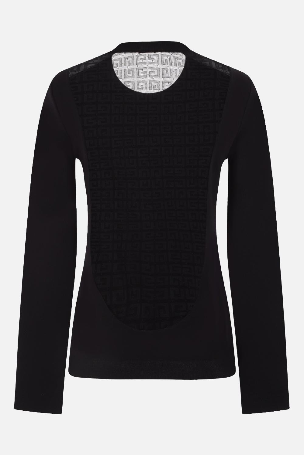 GIVENCHY Pullover In Viscosa Stretch E Pizzo GG