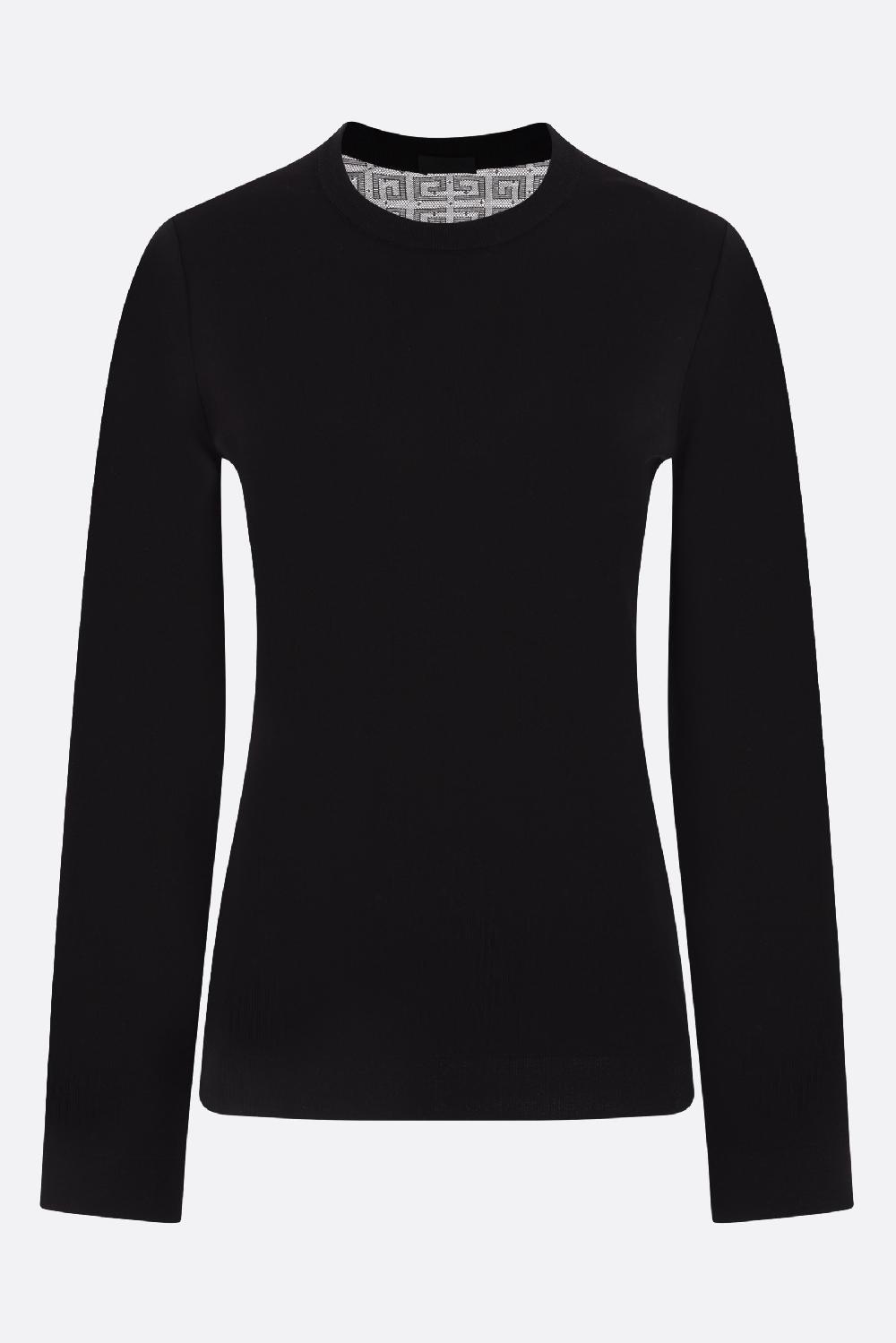 GIVENCHY Pullover In Viscosa Stretch E Pizzo GG