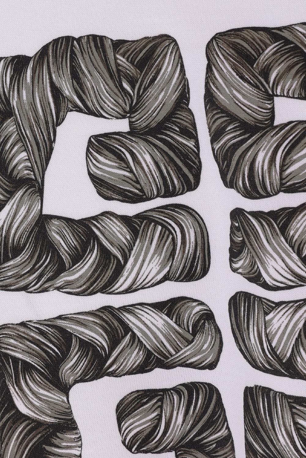 GIVENCHY T-shirt In Cotone Stampa Treccia 4G