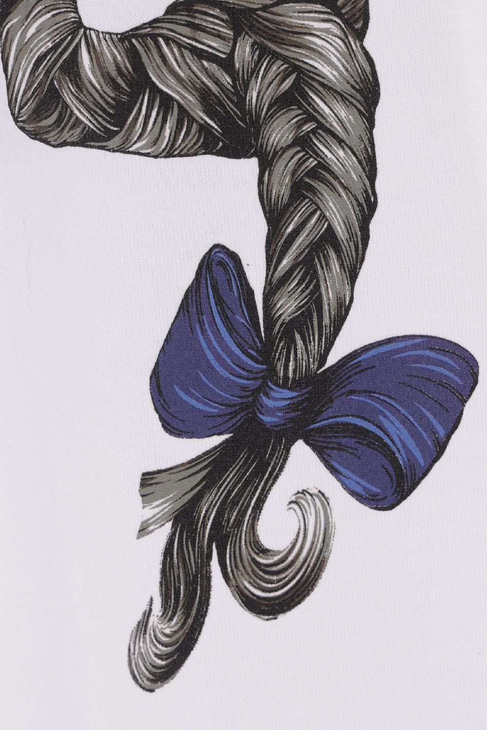 GIVENCHY T-shirt In Cotone Stampa Treccia 4G