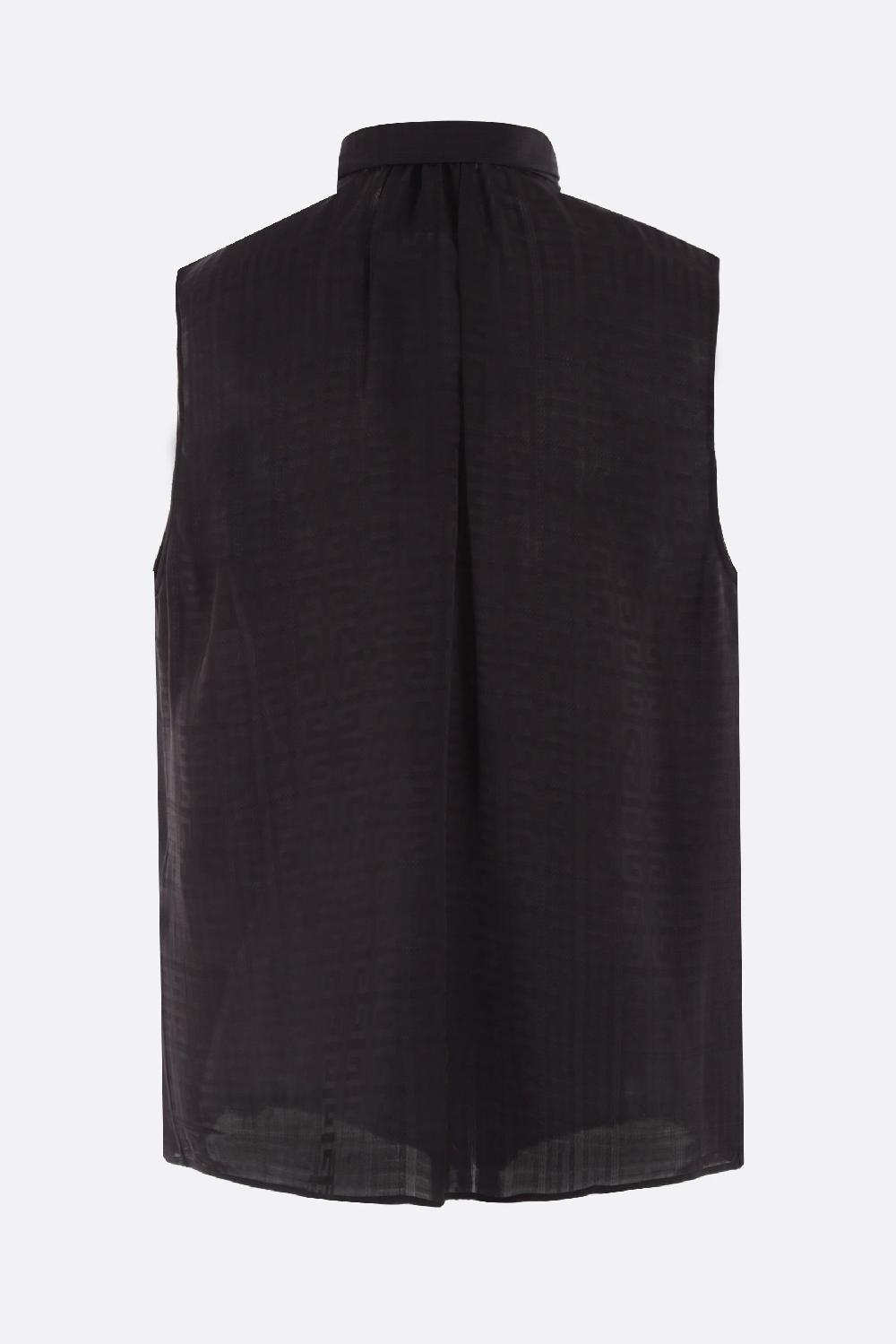 GIVENCHY Top Smanicato In Viscosa Jacquard 4G