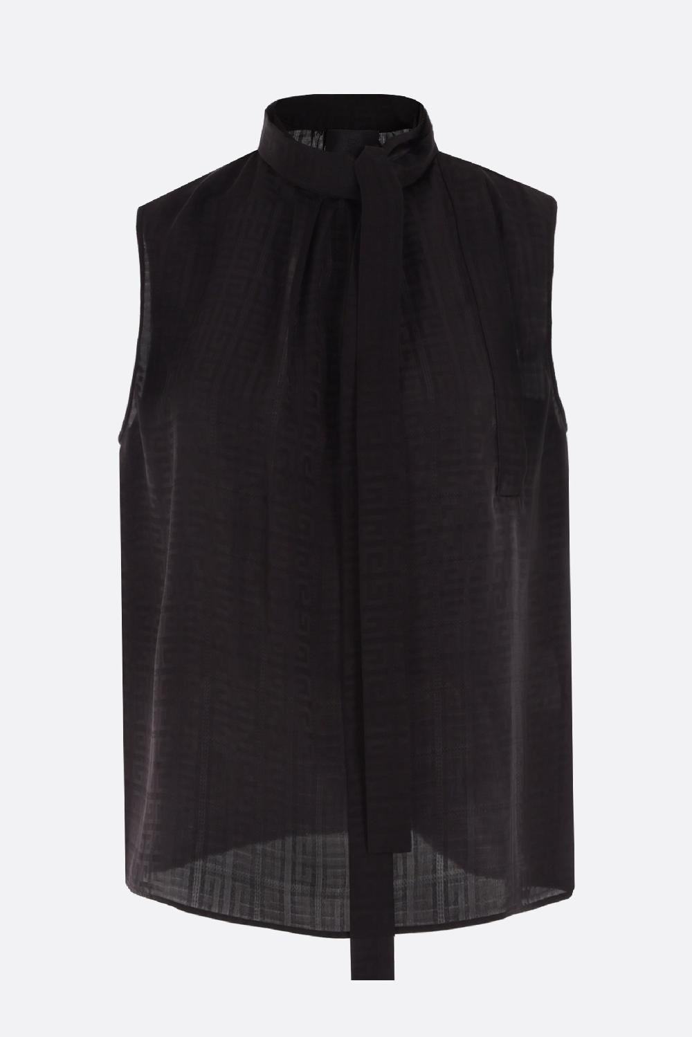 GIVENCHY Top Smanicato In Viscosa Jacquard 4G