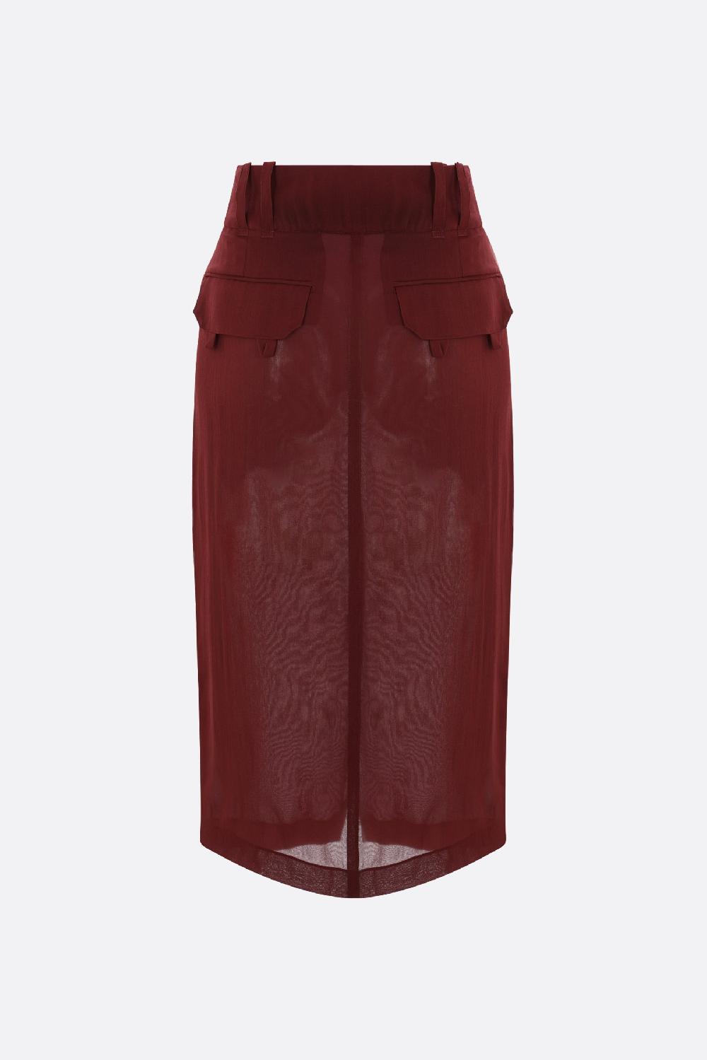 SAINT LAURENT Gonna A Matita In Mussola Di Crepe Di Seta