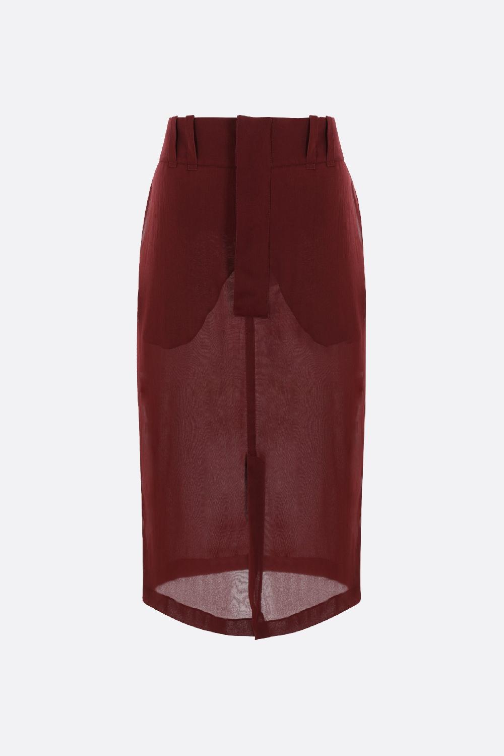 SAINT LAURENT gonna a matita in mussola di crepe di seta