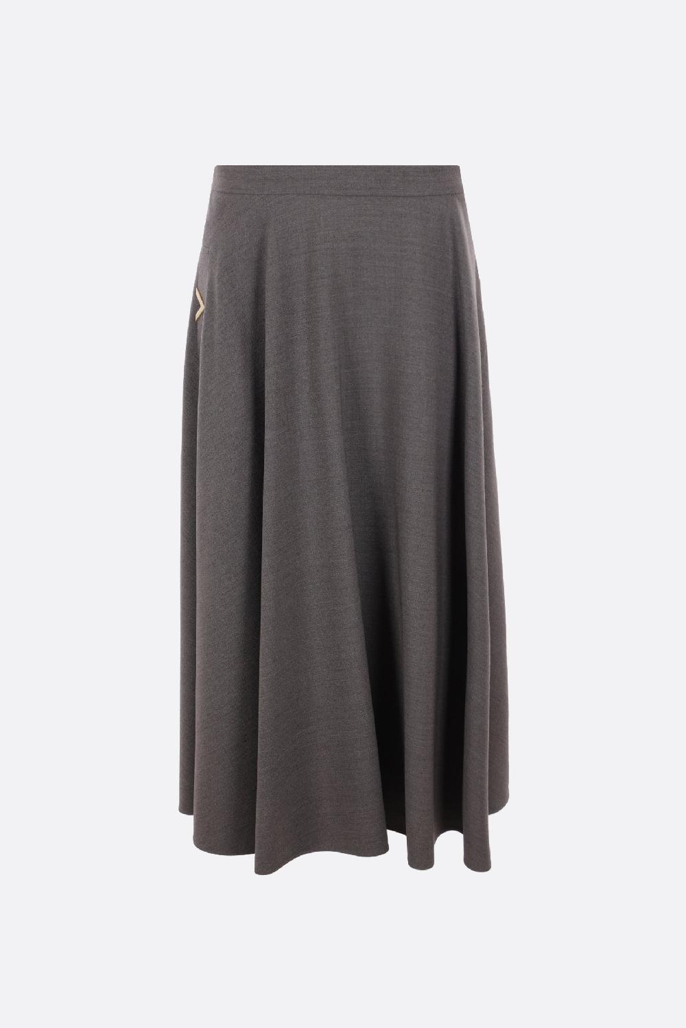 VALENTINO GARAVANI gonna a ruota in Active Gabardine