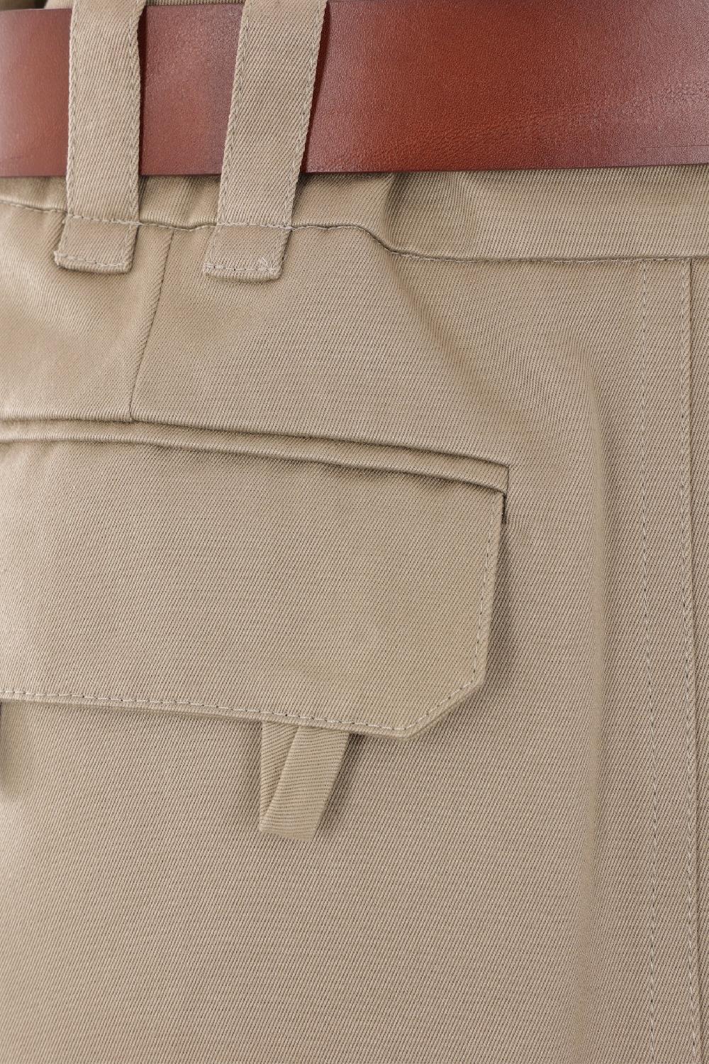 SAINT LAURENT Gonna A Tubino In Gabardine Con Cintura