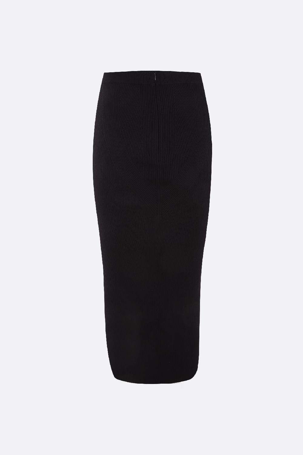 ALEXANDER McQUEEN Gonna A Tubino In Maglia Stretch A Costine