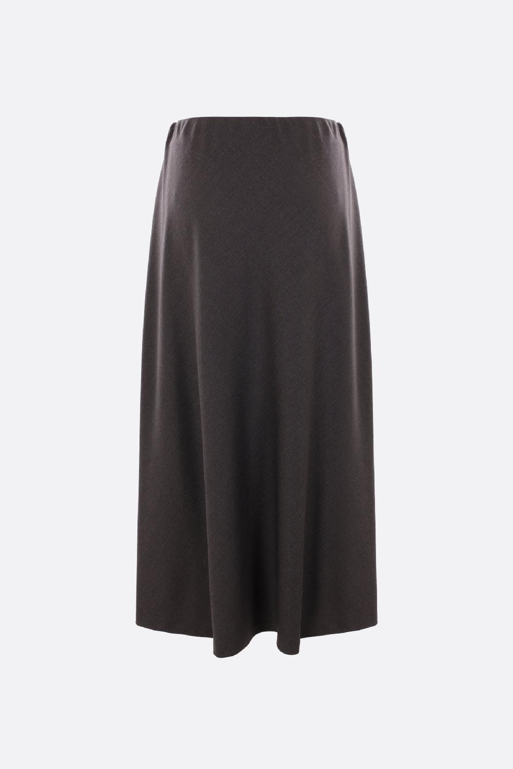 BRUNELLO CUCINELLI Gonna Flute In Twill Di Lana Stretch