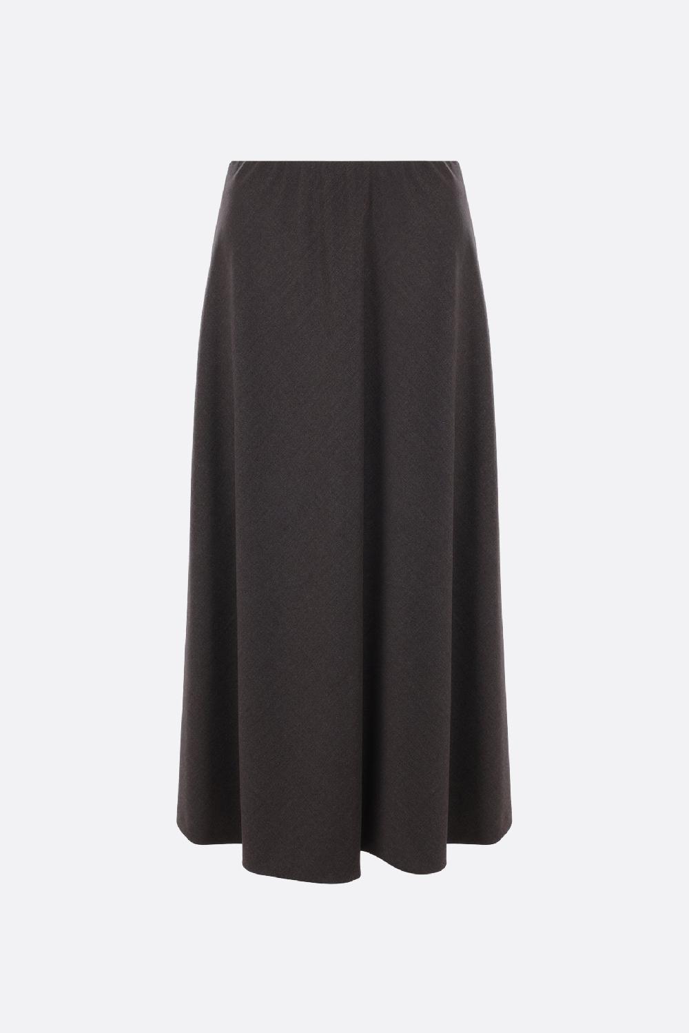 BRUNELLO CUCINELLI gonna Flute in twill di lana stretch