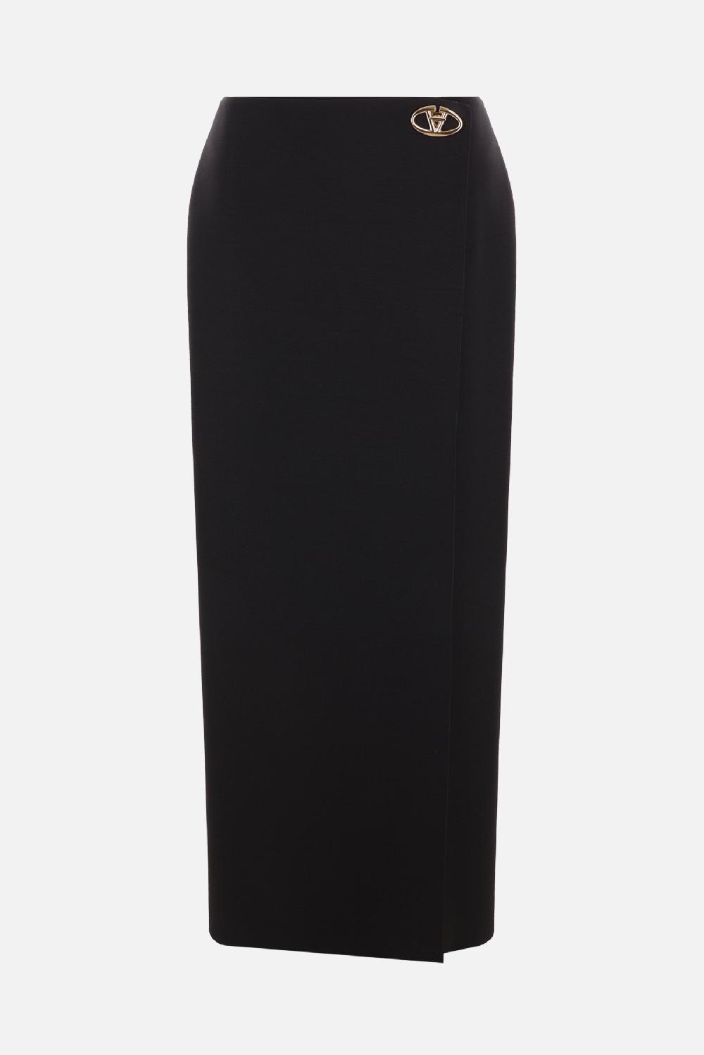 VALENTINO GARAVANI gonna lunga a portafoglio in Crepe Couture