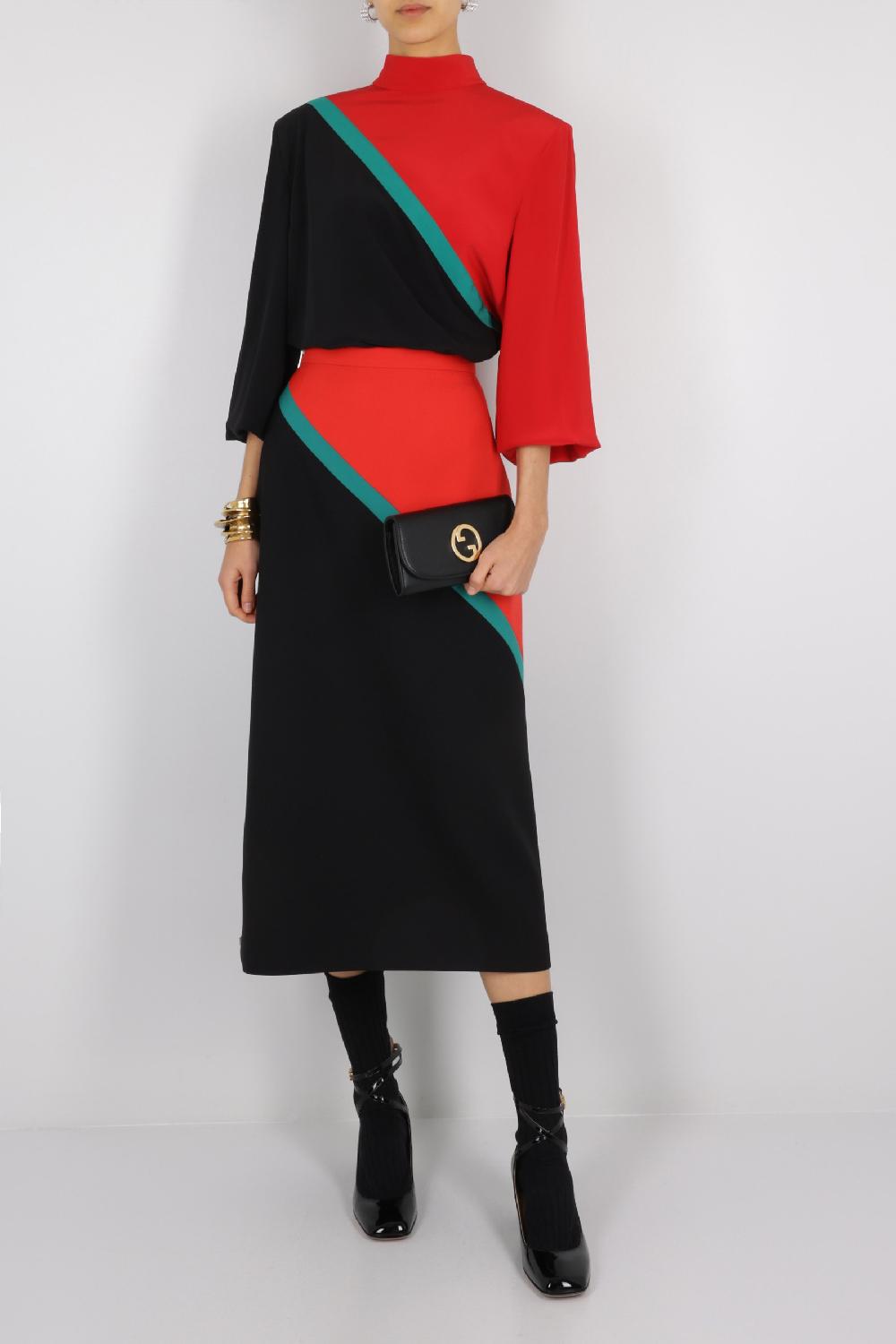 GUCCI Blusa In Crepe De Chine Di Seta