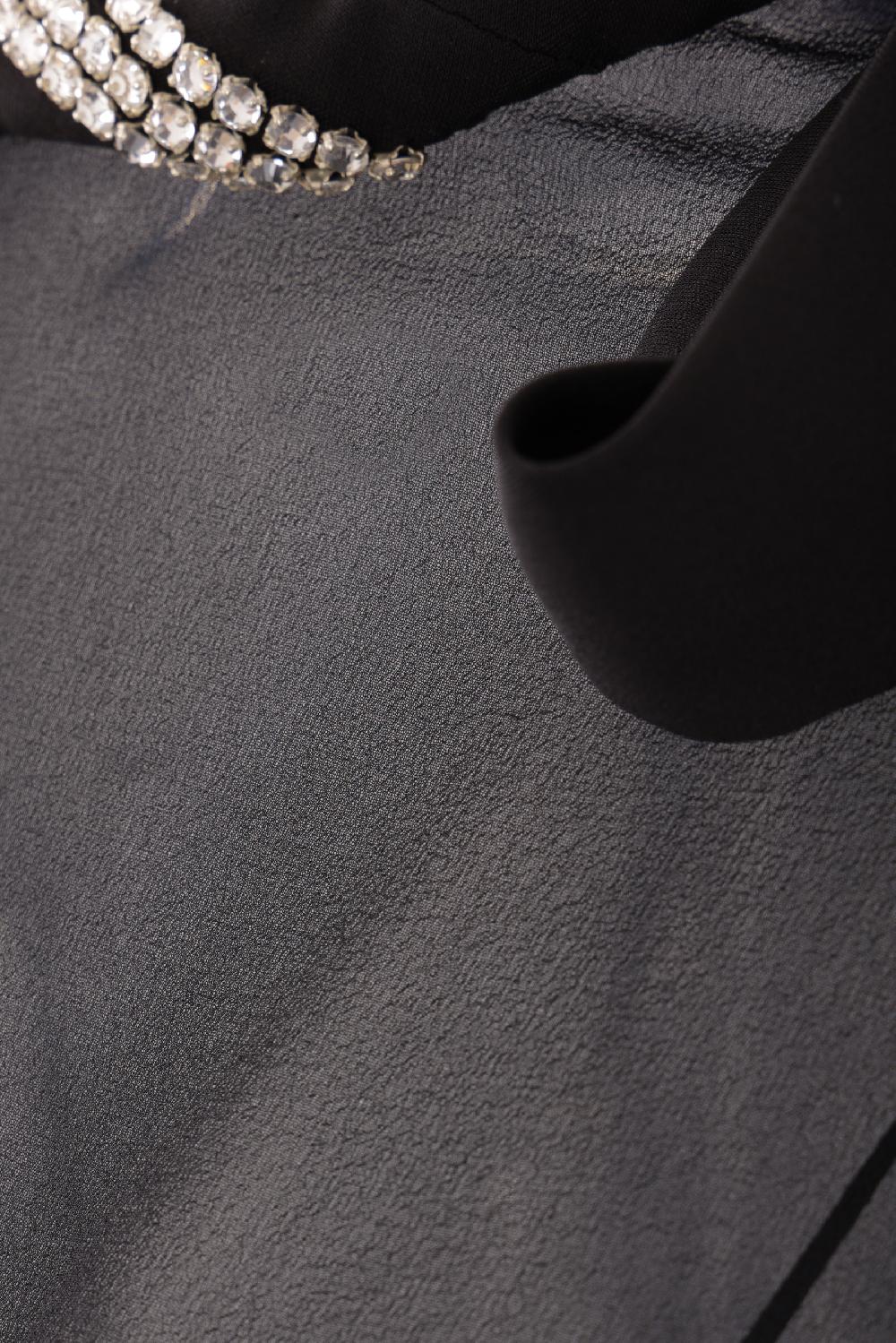 GUCCI Blusa In Georgette Con Torchon Gioiello