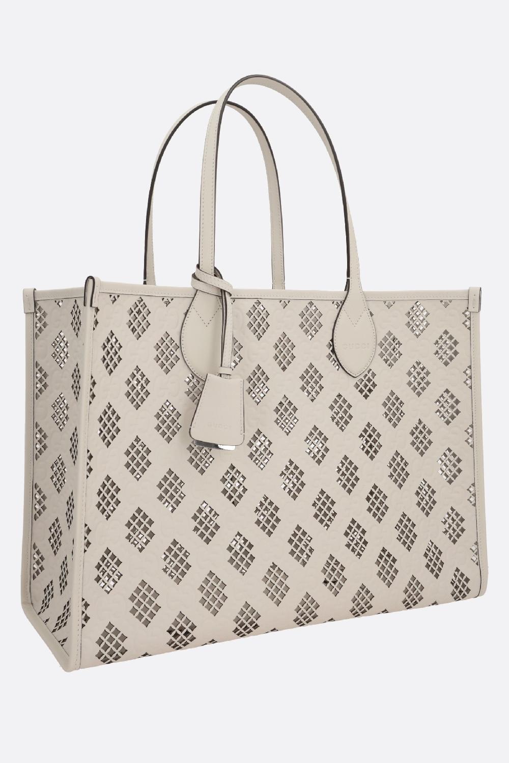 GUCCI Borsa Tote In Pelle GG Laser-cut